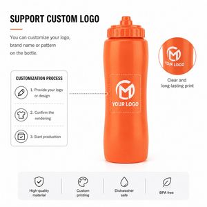 Wholesale Custom Personalized Logo Bicycle Water <b>Bottle</b> 1000ML 32oz BPA-Free <b>Plastic</b> <b>Squeeze</b> <b>Bottle</b> for Promotional Gift - Product Image 3