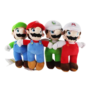 Oyun karikatür karakter Mario Bros peluş oyuncak Mario Luigi peluş oyuncak etiketi ile bebek kapmak