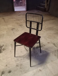 Chaise moderne de style industriel en bois et métal, durable, écologique, minimaliste, pour la maison, le bureau, l'hôtel, les banquets, l'appartement, le bar, la salle à manger - Product Image 3