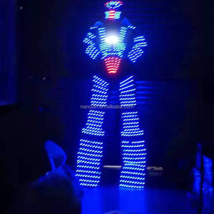 Costume de robot sur échasses lumineux en tissu fait main, idéal pour les fêtes à thème, accessoires de danse lumineux, <span class=keywords><strong>mascotte</strong></span>, vente en gros à prix d'usine - Product Image 2