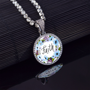 Christliche Geschenke Handgemachte Kristall Anhänger Schmuck Frauen Männer Bling Iced Out Tennis Kette Strass HipHop <span class=keywords><strong>Bibel</strong></span> Halskette - Product Image 1