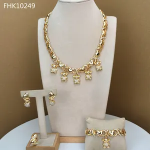 Yuminglai迪拜珠宝套装非洲时尚珠宝套装熊珠宝FHK10249