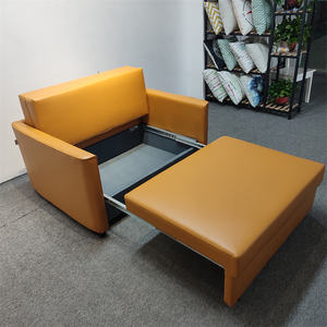 Canapé-<span class=keywords><strong>lit</strong></span> avec rangement Meubles de chambre à coucher <span class=keywords><strong>2</strong></span> <span class=keywords><strong>places</strong></span> Canapés-lits multifonctions coulissants en cuir - Product Image 4