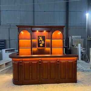 Dingshuai europeo moderno legno massello vernice armadietto per cucina abbigliamento caffè bistrot Bar luce angolo arco registratore di cassa - Product Image 1