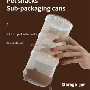 Portable Eco-Friendly PP Pet Snack Storage Bucket with Sealing Lid for Outdoor Walking Cats <b>Dogs</b> Food Box - Product Image 3