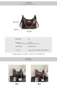 Sac à main français de luxe pour femme, en PU imperméable, personnalisable, vente en gros d'usine, avec fermeture à glissière - Product Image 5