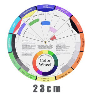 Cercle chromatique de mélange des couleurs, <span class=keywords><strong>carte</strong></span> de couleur ronde professionnelle en papier pour le mélange des couleurs de maquillage permanent - Product Image 6