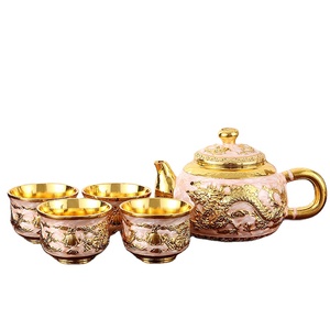 Service à thé Kung Fu en métal de style nordique pour usage domestique, comprenant une tasse de maître, un infuseur à thé, une théière, un pichet à eau froide portable, un plateau à thé sec. Nouveau, idéal comme cadeau. - Product Image 4
