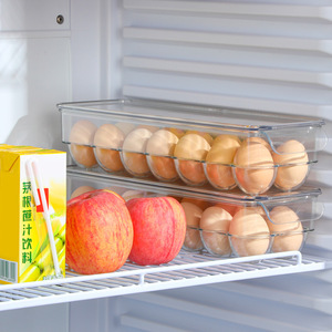 Conteneur à œufs de <span class=keywords><strong>14</strong></span> œufs avec couvercle et poignée pour l'organisation du réfrigérateur, support à œufs empilable transparent pour la cuisine et le garde-manger - Product Image 2