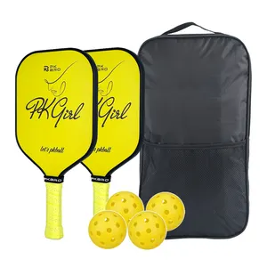 T700 คาร์บอนไฟเบอร์ Pickleball พายแพเดลชุดไม้เสียดทานคาร์บอนพื้นผิวฝาครอบ Edgeless