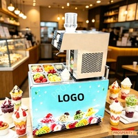 Machine à glace coréenne multifonctionnelle Bingsu, machine à glace en flocons autonettoyante, 220V, usage commercial, 750W, chariot pliable