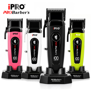 Nuevo Cortapelos Eléctrico IPRO para Barberos con Cubierta Magnética, Pantalla LED y Base, Máquina de Corte de Pelo Profesional con USB - Product Image 1
