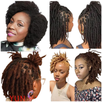 Cheveux synthétiques en fibre haute température, style Yaki, afro crépu volumineux, en vrac, pour dreadlocks et tresses, accessoire de tissage, couleur personnalisable