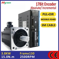 Moteur servo AC Nema 52 220V 130mm de qualité CE, 3,8 kW, 15 Nm, avec driver et moteur pas à pas pour machine laser