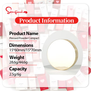 Confezione Cosmetica di Lusso Personalizzata, Astuccio Rotondo Magnetico per Cipria Compatta con Specchio, 2.5g 6g - Product Image 2