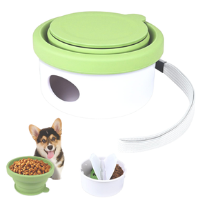 Ingrosso 2-in-1 pieghevole pieghevole eco-friendly viaggio cane gatto ciotola Multi-funzionale per uso di alimentazione all'aperto produttore - Product Image 1