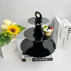 Support à gâteau écologique à trois niveaux avec finition bronzée, idéal pour les anniversaires et les mariages – Vente en gros à prix abordable - Product Image 4