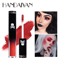 Sexy Violet 12 Couleur Mat Brillant À Lèvres Halloween Gothique Lèvre Glaçure Perle Vert Liquide Rouge À Lèvres Noir Longue Durée Étanche Maquillage