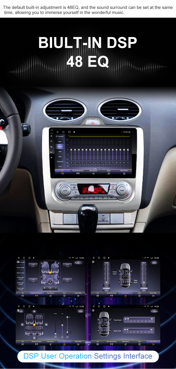 Car Multimedia GPS Radio Android 9 inch for 2004-2011 Ford Focus 2 Mk2 GPS Navigation car Radio player