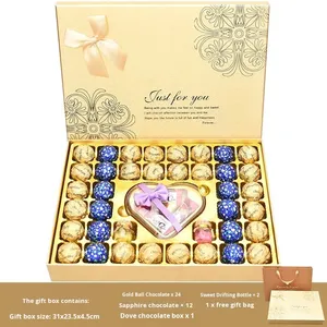 Горько-Сладкая шоколадная Подарочная коробка с кофе и бисквитом на день Святого Валентина день рождения-конфеты закуска подарочная упаковка - Product Image 3