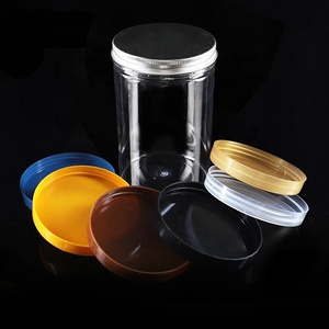 <span class=keywords><strong>Precio</strong></span> de Fábrica, Frascos de Plástico Transparente de Alta Calidad de 160 ml, 230 ml, 6 oz, 8 oz, Redondos, para Galletas, Dulces, Flores, Té, con Tapas de Aluminio Plateadas y Doradas - Product Image 4