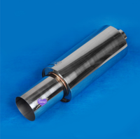 Pièces automobiles de performance de 168mm de diamètre Silencieux d'échappement personnalisable universel en acier inoxydable