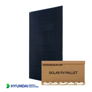แผงโซลาร์เซลล์แบบสองหน้า Hyundai 440W จำนวน 1 พาเลท 36 แผง  พลังงานแสงอาทิตย์ทดแทนจาก Hyundai แผงโซลาร์เซลล์แบบสองหน้า Hyundai 440W จำนวน 1 พาเลท - Product Image 2