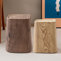 Poubelle en plastique portable de style classique avec rebord pour la maison, le bureau et la salle de bain, utilisation en intérieur