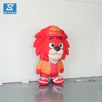 Modèle de lion gonflable géant, grande mascotte animale gonflable pour la publicité et la décoration en extérieur