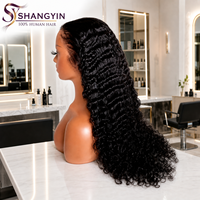Perruque frontale en dentelle HD transparente 13x6, cheveux humains bouclés profonds, pré-épilée, sans colle, ligne de cheveux naturelle pour femmes noires