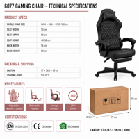 Chaise de bureau ergonomique en maille au design européen moderne, pivotante à 360 degrés, réglable en hauteur, extensible, pour le gaming et le bureau de direction