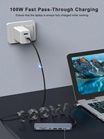 SYONG USB C Hub 7-in-1-USB-C-Dockingstation mit 4 k30 Hz HDMI,100W PD, 3 5-Gbit/s-Daten anschlüssen (1 USB-C und 2 USB 3.0),TF/SD-Kartenleser
