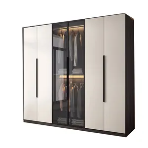 最新设计木制好工艺多功能储物卧室家具耐用衣柜