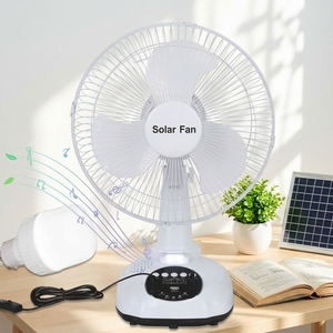 Ventilador de Escritorio <span class=keywords><strong>Solar</strong></span> de 12 Pulgadas con Altavoz Bluetooth HS-T9, Viento Potente, Certificados CE, CB, BV, LVD, ERP, OEM, Recargable - Product Image 3