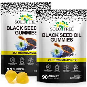 SOLOTREE - Extracto de Semilla Negra en Gomitas (90 Unidades) para un Cabello y Piel Saludables, Articulaciones, Digestión Intestinal y Cuidado de la Salud - Product Image 1