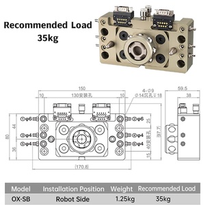 OX-SB 10kg Cambiador Rápido Neumático para Robot, Placa de Herramientas Automática Lateral, Dispositivo de Intercambio Rápido EOAT, Brazo Mecánico - Product Image 5