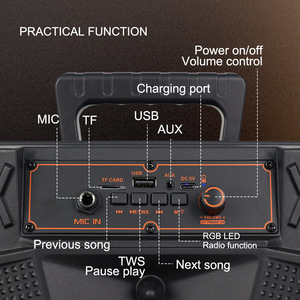 Altavoz Inalámbrico SING-E para Exteriores, Bajos Super Potentes, Conexión TWS, Alto Volumen, Ranura para Tarjeta FM, Batería de 1000-2000 mAh, 5-10 W, Karaoke en Casa - Product Image 4