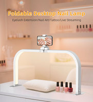 Lampe de bureau LED demi-lune pour manucure, lumière de beauté, température de couleur réglable, portable pour la maison et le salon, vente en gros