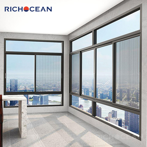 Fenêtres coulissantes en aluminium RICHOCEAN, fournisseur chinois, double vitrage Low-E, coupe-vent, avec moustiquaire - Product Image 3