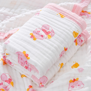 ผ้าห่มผ้าฝ้ายมัสลิน6ชั้นผ้าห่มห่อตัวเด็กทารกพิมพ์ลายตามสั่ง - Product Image 4
