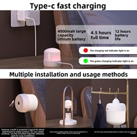 Ampoule LED rechargeable 15 couleurs RGB, douille E27, design à fixation magnétique détachable, commande tactile, télécommande, minuterie, lampe d'urgence
