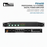 Amplificateur de puissance audio numérique de classe D à 4 canaux Nuoxun PX4650 haute efficacité 600 watts avec audio haute résolution