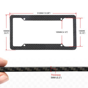 อุปกรณ์ตกแต่งรถยนต์ข้ามพรมแดน: กรอบ<span class=keywords><strong>ป้าย</strong></span><span class=keywords><strong>ทะเบียน</strong></span>คาร์บอนไฟเบอร์ กฎข้อบังคับจราจรใหม่ในยุโรปและอเมริกา - Product Image 2