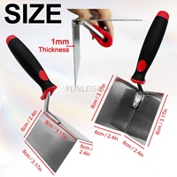 Kit d'outils portables pour coins internes et externes, grattoir d'angle en acier inoxydable de 3,17'' avec poignée souple, outils pour coins de cloisons sèches