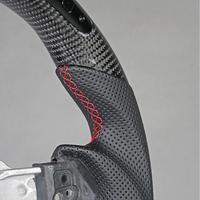 Volant LED en fibre de carbone, sport, premium, fond plat, adhérence améliorée, luxe, performance, remplacement pour la plupart des modèles