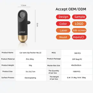 Ambientadores personalizados de lujo en forma de bala para coche, soporte de clip de ventilación de CA, clip de ventilación de coche pequeño, venta al por mayor - Product Image 2
