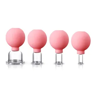 4 Size Facial Cupping Therapy Set Glass eye Vacuum Massage Anti Cellulite Cup Massage Therapy for Body Massager