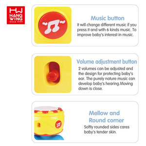 <span class=keywords><strong>Instrument</strong></span> de musique Tambour musical rotatif à 360 degrés Jouets électriques pour bébés apprenants Tambours rotatifs - Product Image 6