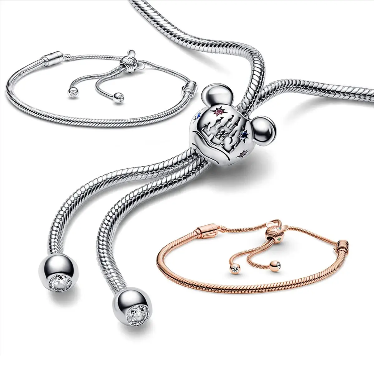 Wholesale High Quality 925 sterling silver heart bracelet women fit pandoraers charms bracelets jewelry