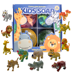 Tùy Chỉnh Phim Hoạt Hình 4Pcs An Toàn Bé Trẻ Em Quà Tặng Bất Ngờ Bên Trong Động Vật Giữ Ẩm Tự Nhiên Tắm Làm Sạch <span class=keywords><strong>Handmade</strong></span> Trẻ Em Món Quà Bộ Xà Phòng - Product Image 2